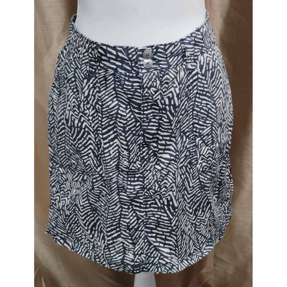 Lee Geometric Bl/Tan Casual Skort Cotton Spandex Size 12